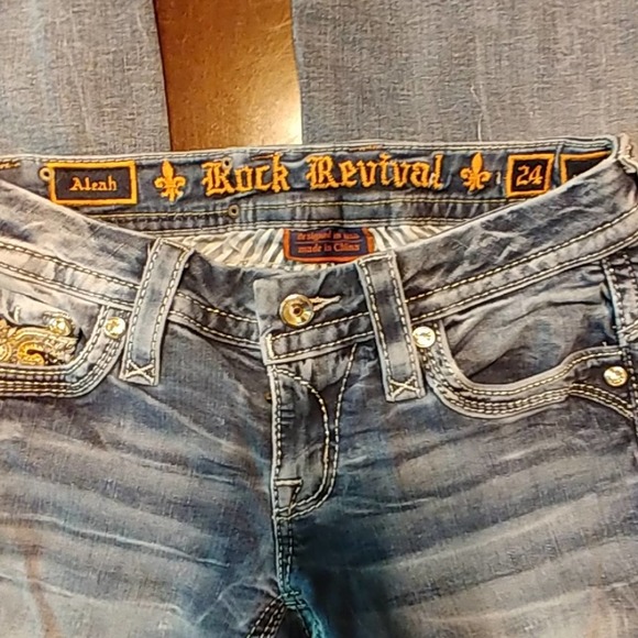 Rock Revival Aleah Boot Cut Jeans Sz. 24 - Picture 4 of 8